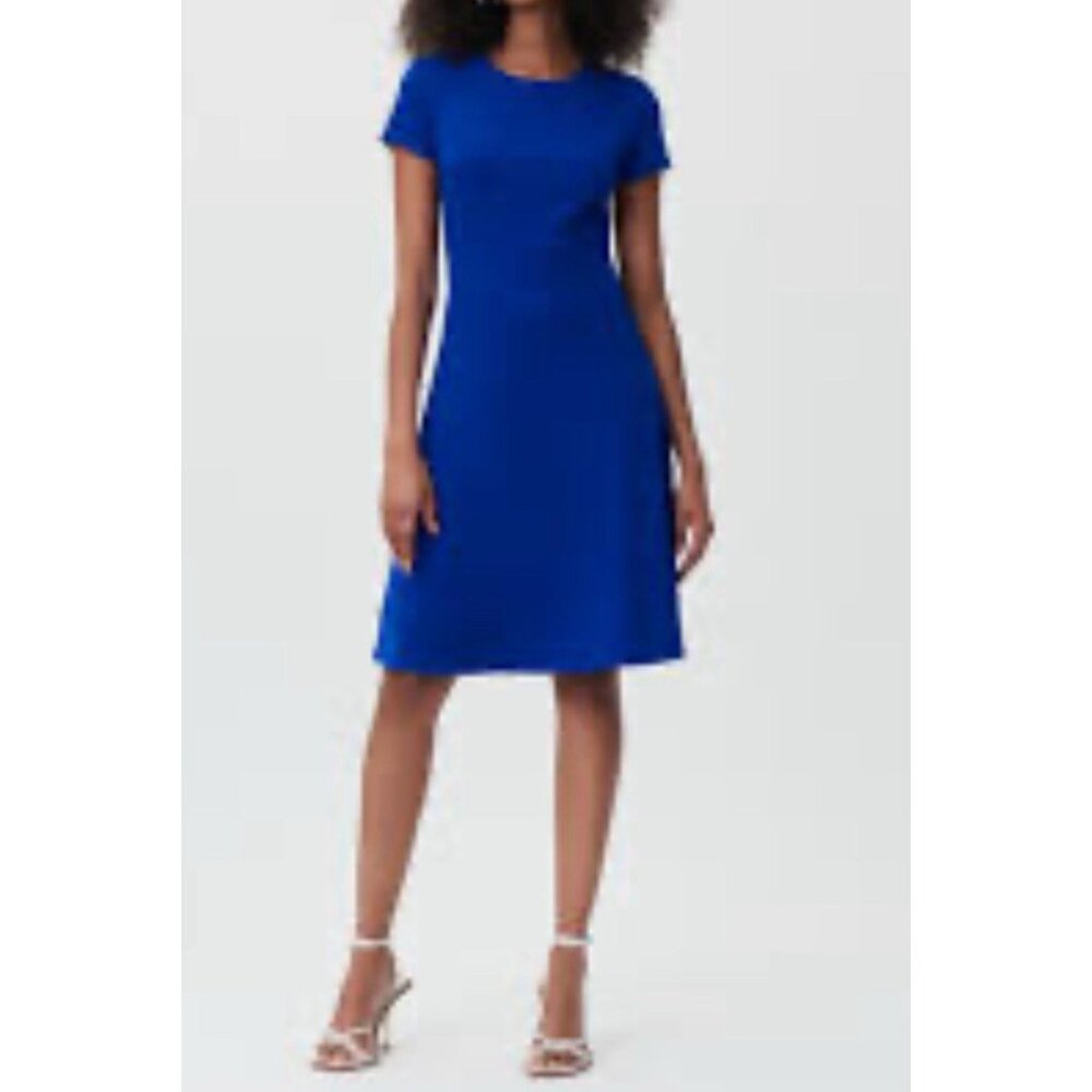 American Living Ralph Lauren Dress Blue 16 Short Sleeve A Line Stretch NEW